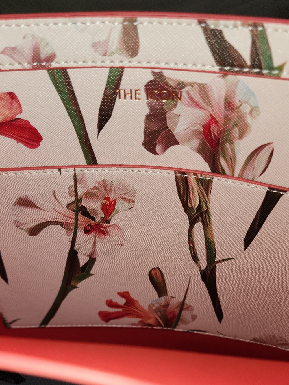 Ted Baker The Icon Women's White Coral Floral Tote Preowned - Picture 8 of 11